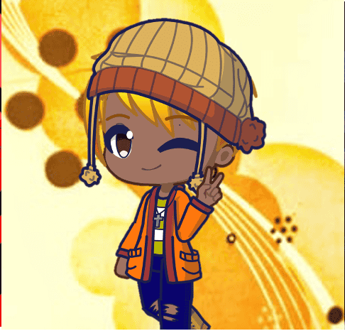Yellow haired African-American with a beanie
